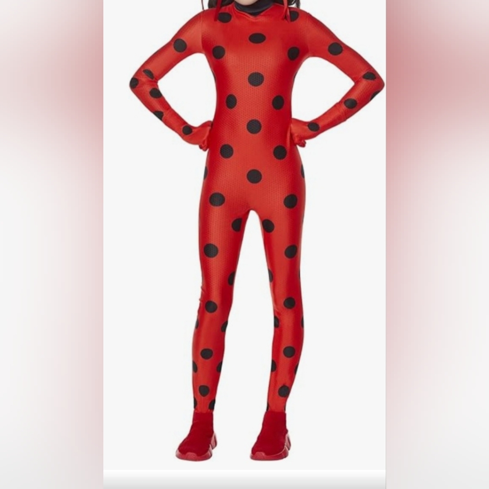 Miraculous Red and black kids costume ladybug With Wig